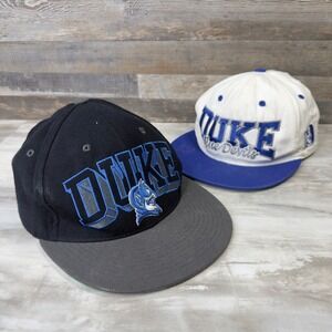 Lot of 2 Vtg Duke‎ Blue Devils Mens Snapback Hats